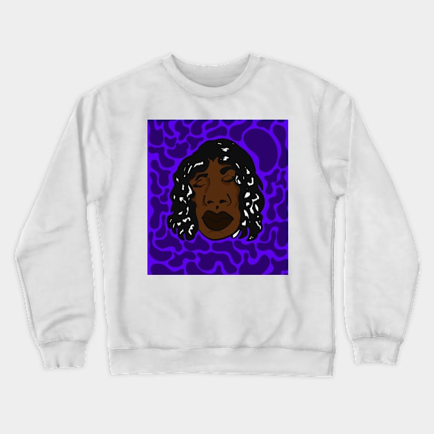 Black Woman Art Crewneck Sweatshirt by lodesignshop